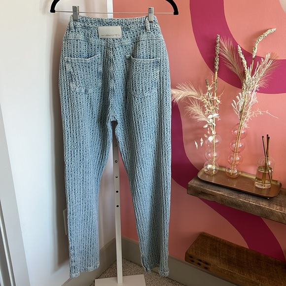 Maniere de Voir Textured Denim Mom Jeans with Matching Jacket - Size UK 8 US 4 - Picture 8 of 13